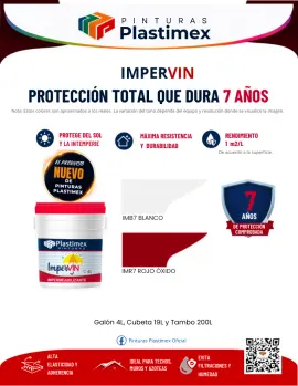 Muestrario oficial Impervin 7 años