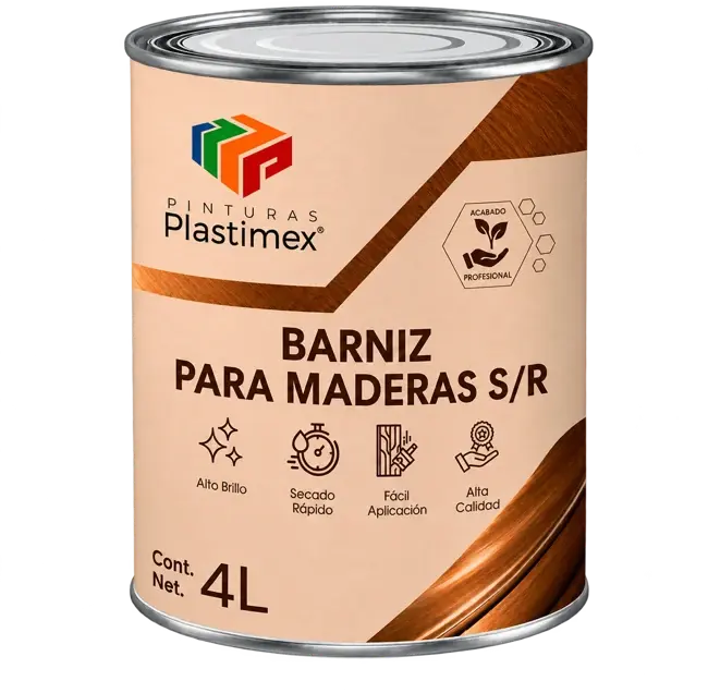 Vista ampliada del envase de Barniz para madera secado rápido